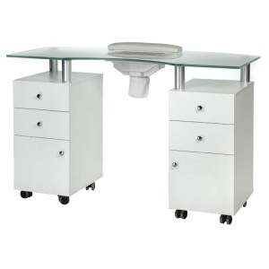 Stolik manicure z otworem montażowym BD-3453+O Bia