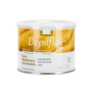 Depilflax 100 wosk do depilacji puszka złoty 500 ml