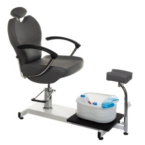 Fotel do pedicure z masażerem stóp BR-2301 j.szary