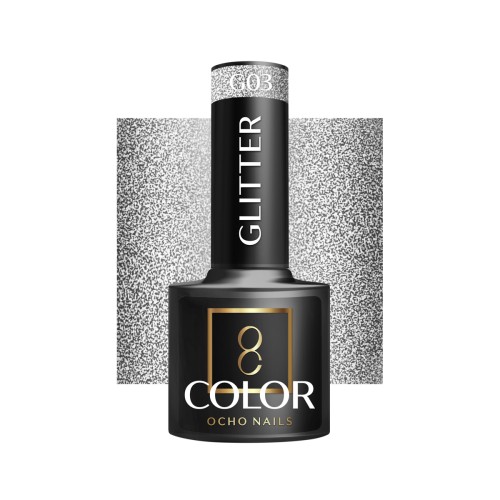 OCHO NAILS Lakier hybrydowy glitter G03 -5 g 1