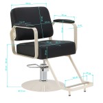Fotel fryzjerski Omega Aurora czarny 11