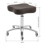 Taboret obrotowy Omega Supremo brązowe 5