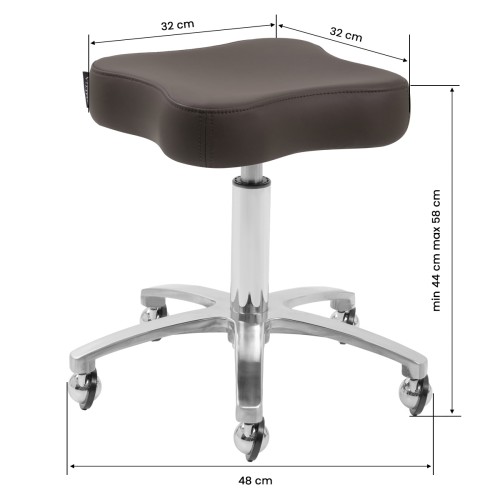 Taboret obrotowy Omega Supremo brązowe 5