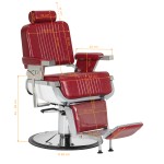 Fotel barberski Gabianno Royal X czerwony 16