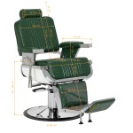 Fotel barberski Gabianno Royal X zielony 16