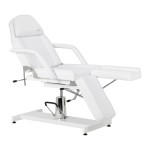 Fotel kosmetyczny hydrauliczny do pedicure Sillon 210 z kołyską i dzielonym podnóżkiem biały 2