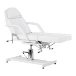 Fotel kosmetyczny hydrauliczny do pedicure Sillon 210 z kołyską i dzielonym podnóżkiem biały 3