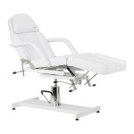 Fotel kosmetyczny hydrauliczny do pedicure Sillon 210 z kołyską i dzielonym podnóżkiem biały 4