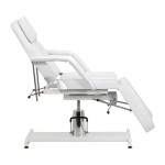Fotel kosmetyczny hydrauliczny do pedicure Sillon 210 z kołyską i dzielonym podnóżkiem biały 7