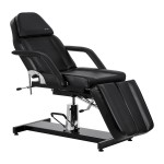 Fotel kosmetyczny hydrauliczny do pedicure Sillon 210 z kołyską i dzielonym podnóżkiem czarny 1