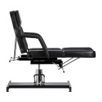 Fotel kosmetyczny hydrauliczny do pedicure Sillon 210 z kołyską i dzielonym podnóżkiem czarny 4