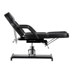 Fotel kosmetyczny hydrauliczny do pedicure Sillon 210 z kołyską i dzielonym podnóżkiem czarny 5