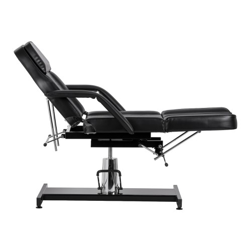 Fotel kosmetyczny hydrauliczny do pedicure Sillon 210 z kołyską i dzielonym podnóżkiem czarny 5