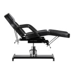 Fotel kosmetyczny hydrauliczny do pedicure Sillon 210 z kołyską i dzielonym podnóżkiem czarny 6