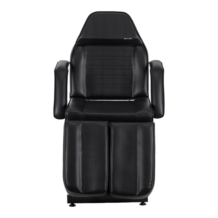 Fotel kosmetyczny hydrauliczny do pedicure Sillon 210 z kołyską i dzielonym podnóżkiem czarny 9
