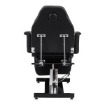 Fotel kosmetyczny hydrauliczny do pedicure Sillon 210 z kołyską i dzielonym podnóżkiem czarny 10