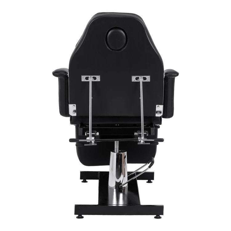 Fotel kosmetyczny hydrauliczny do pedicure Sillon 210 z kołyską i dzielonym podnóżkiem czarny 10