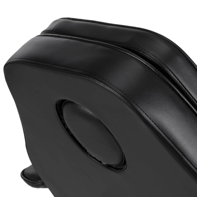 Fotel kosmetyczny hydrauliczny do pedicure Sillon 210 z kołyską i dzielonym podnóżkiem czarny 12
