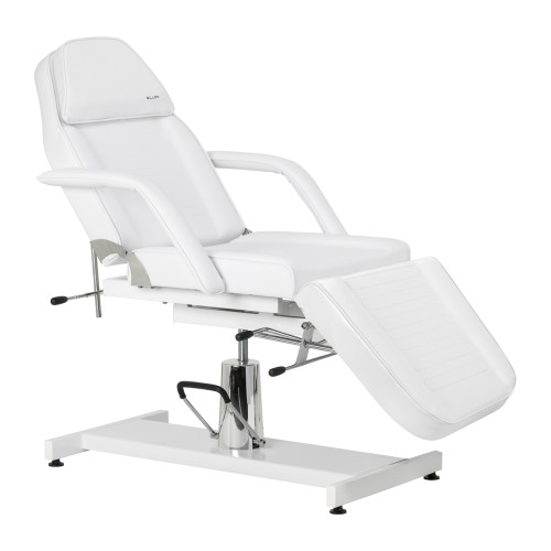 Fotel kosmetyczny hydrauliczny Sillon 210 z kołyską biały 1