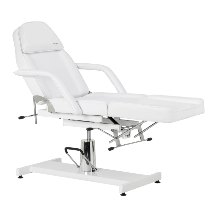 Fotel kosmetyczny hydrauliczny Sillon 210 z kołyską biały 2