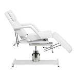 Fotel kosmetyczny hydrauliczny Sillon 210 z kołyską biały 5