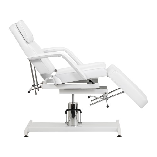 Fotel kosmetyczny hydrauliczny Sillon 210 z kołyską biały 5