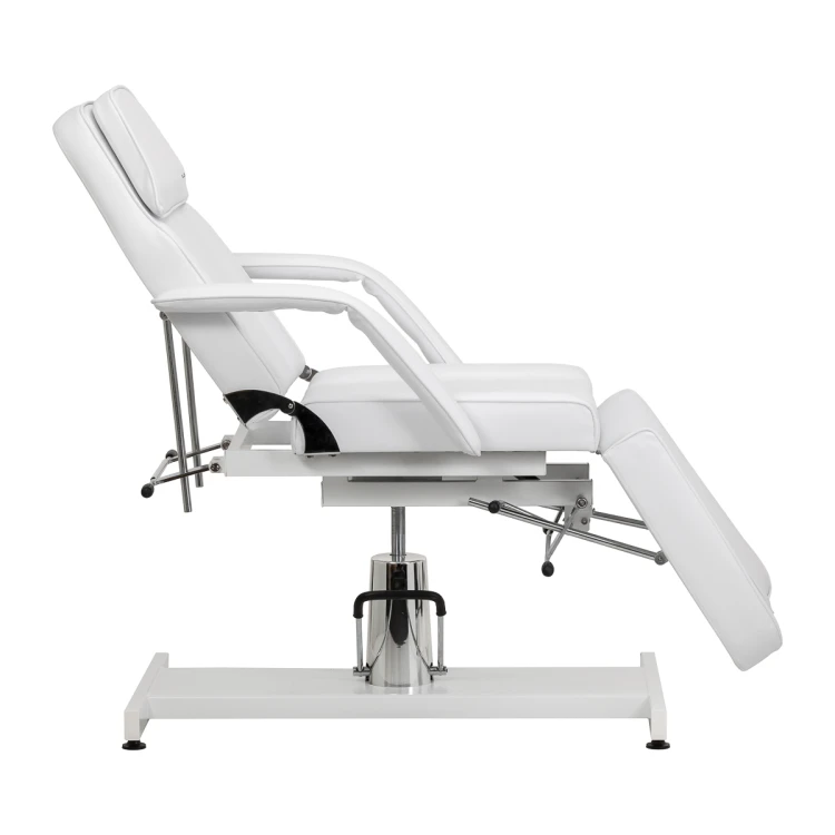 Fotel kosmetyczny hydrauliczny Sillon 210 z kołyską biały 6