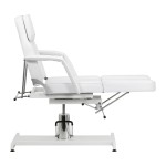 Fotel kosmetyczny hydrauliczny Sillon 210 z kołyską biały 7