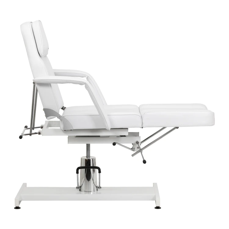 Fotel kosmetyczny hydrauliczny Sillon 210 z kołyską biały 7