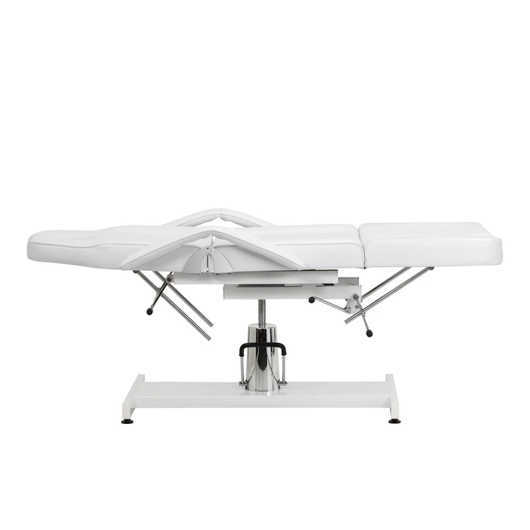 Fotel kosmetyczny hydrauliczny Sillon 210 z kołyską biały 8