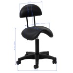 Taboret kosmetyczny 6001B czarny 8