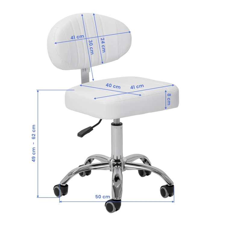 Taboret kosmetyczny Giovanni Y08 biały 11