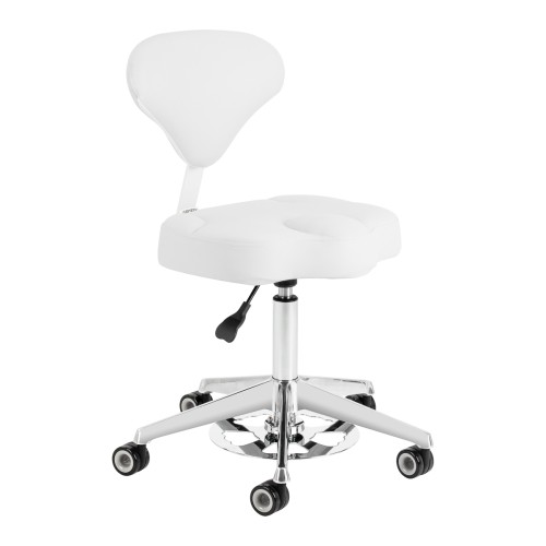 Taboret kosmetyczny Azzurro 156-F bump-up śnieżnobiały 1