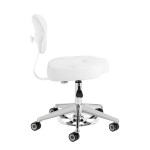 Taboret kosmetyczny Azzurro 156-F bump-up śnieżnobiały 4