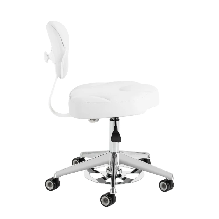 Taboret kosmetyczny Azzurro 156-F bump-up śnieżnobiały 4