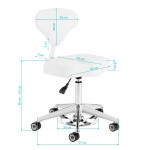 Taboret kosmetyczny Azzurro 156-F bump-up śnieżnobiały 10
