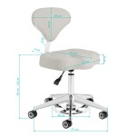 Taboret kosmetyczny Azzurro 156-F bump-up szary 10