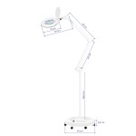 Lampa lupa Elegante 6031 60 led smd 3d ze statywem reg. natężenie światła 10