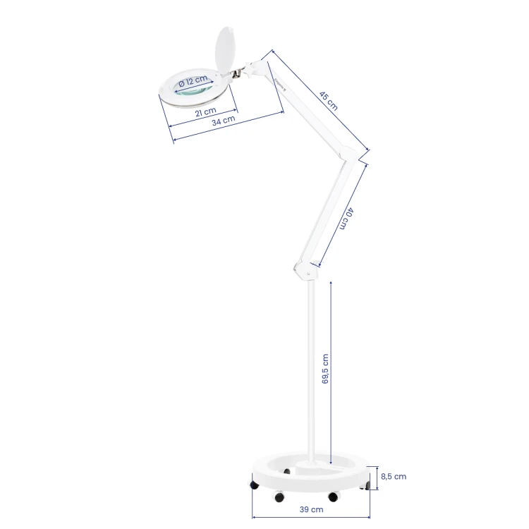 Lampa lupa Elegante 6031 60 led smd 3d ze statywem reg. natężenie światła 10