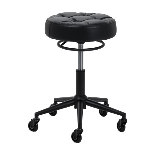 Taboret fryzjerski Gabbiano D054 czarny z czarną podstawą 2
