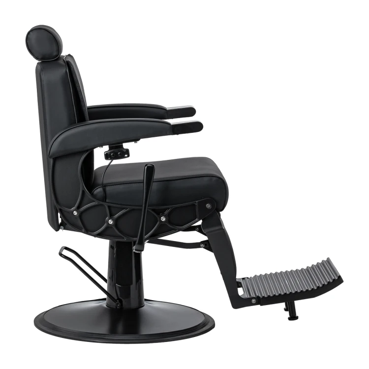 Fotel barberski z masażem Gabbiano Continental czarny 4