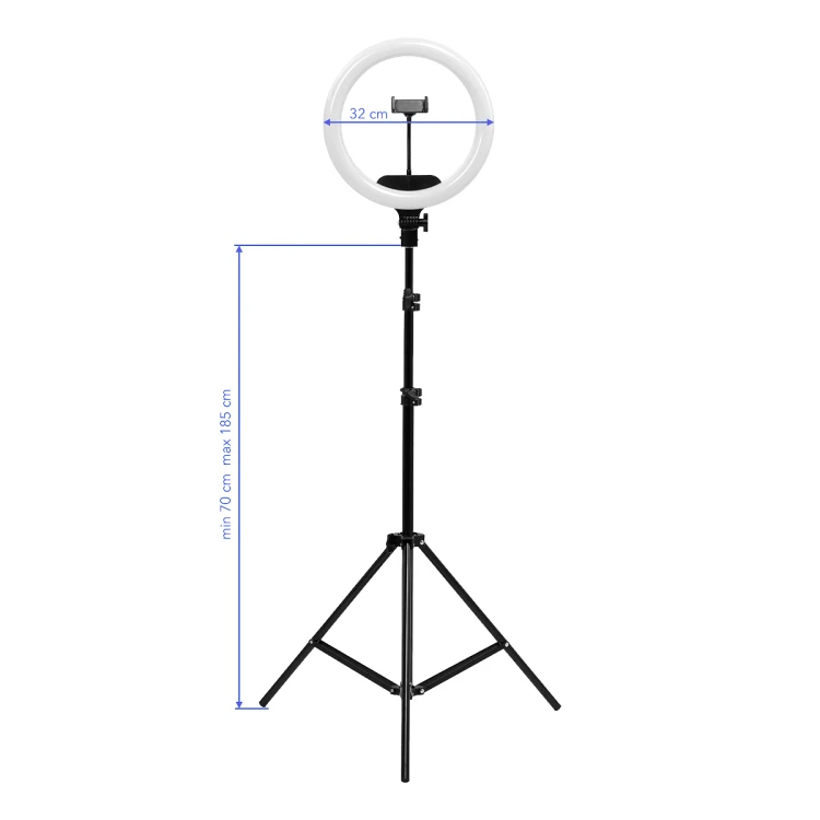 Lampa pierścieniowa Ring Light 13"" 36W LED ze statywem czarna 16