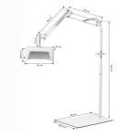 Lampa UV LED Glow 112 z metalowym dnem 48W do pedicure na statywie 7
