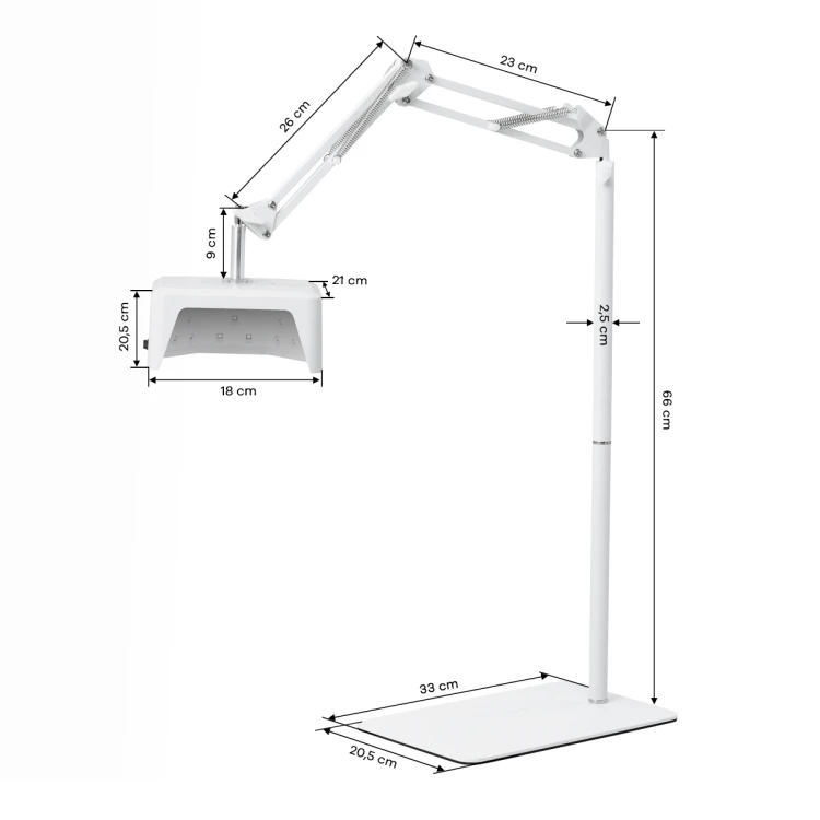 Lampa UV LED Glow 112 z metalowym dnem 48W do pedicure na statywie 7