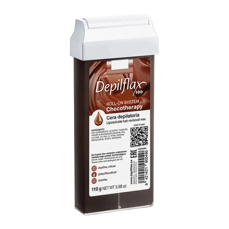 Wosk do depilacji Depilflax 100 Chocotherapy rolka 110 g 1
