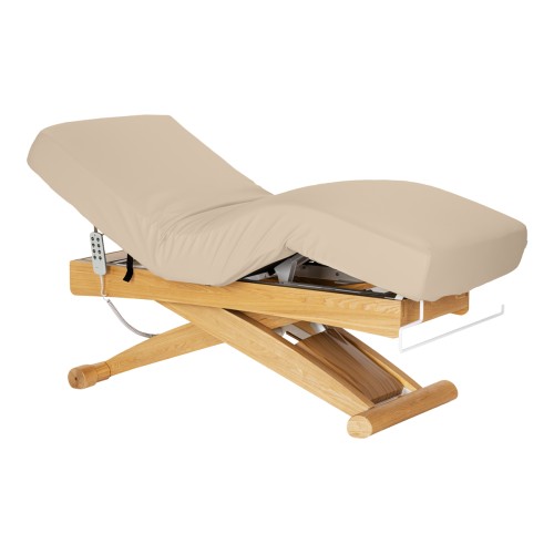 Leżanka SPA Sillon Siesta beżowa z jasnobrązową podstawą 1