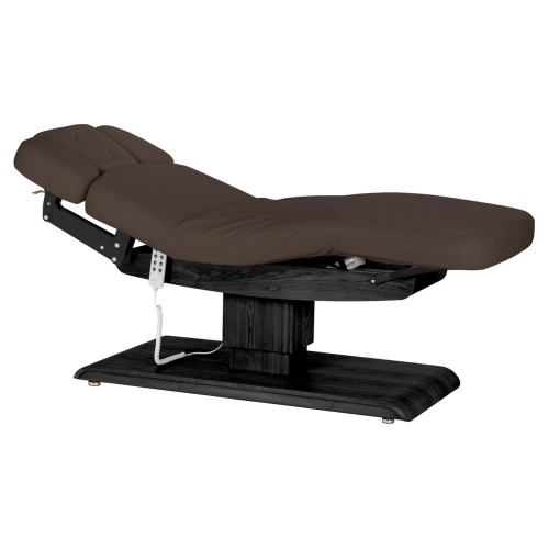 Leżanka SPA Sillon Relax brązowa ciemna z czarną podstawą 1