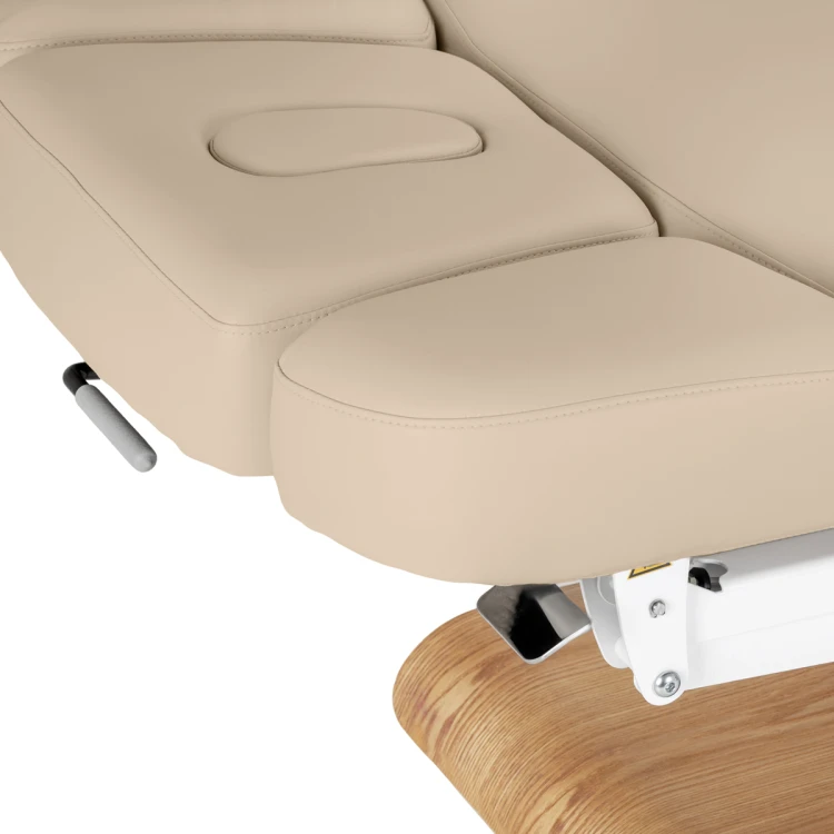 Leżanka SPA Sillon Relax beżowa z jasnobrązową podstawą 9