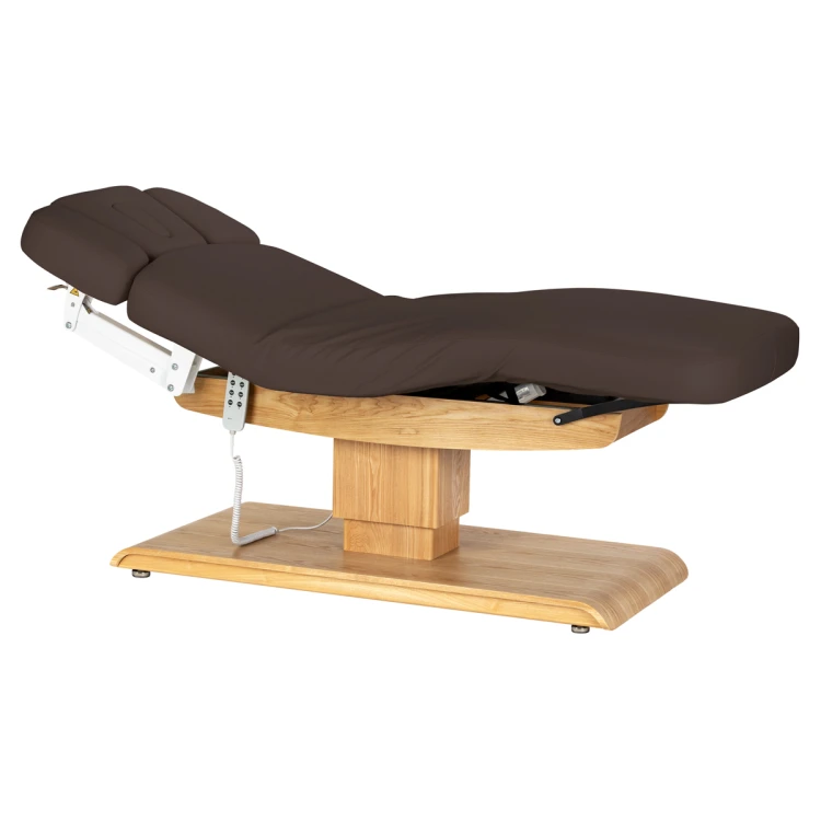 Leżanka SPA Sillon Relax brązowa ciemna z jasnobrązową podstawą 1