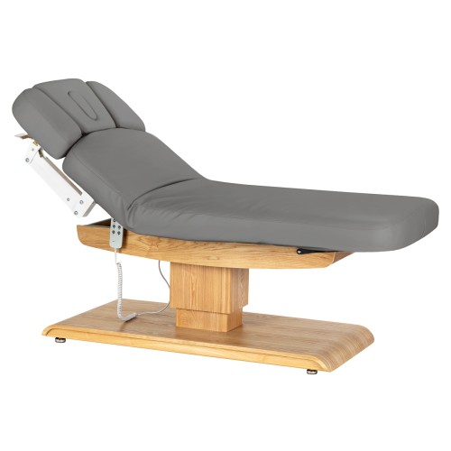 Leżanka SPA Sillon Relax szara z jasnobrązową podstawą 2